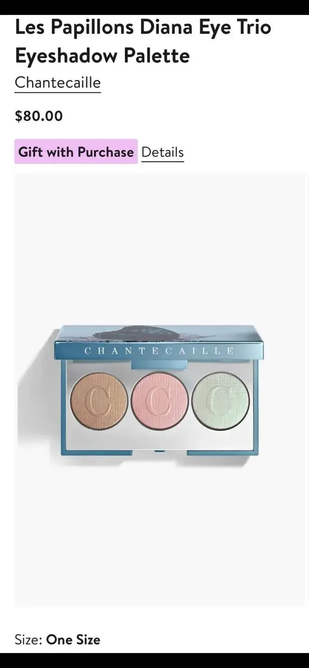 Chantecaille The Diana Eye Trio Limited Edition Les Papillons Eyeshadow Palette